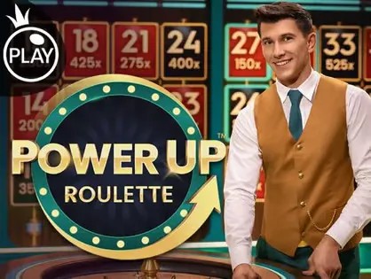 Power UP Roulette online game logo by Pragmatic Play on solcasino-de.eu